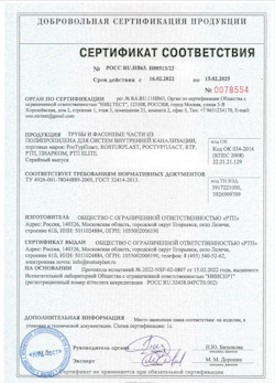 15.11.2024 Сестрорецк - Трубы и фасонные части из полипропилена для внутренней канализации